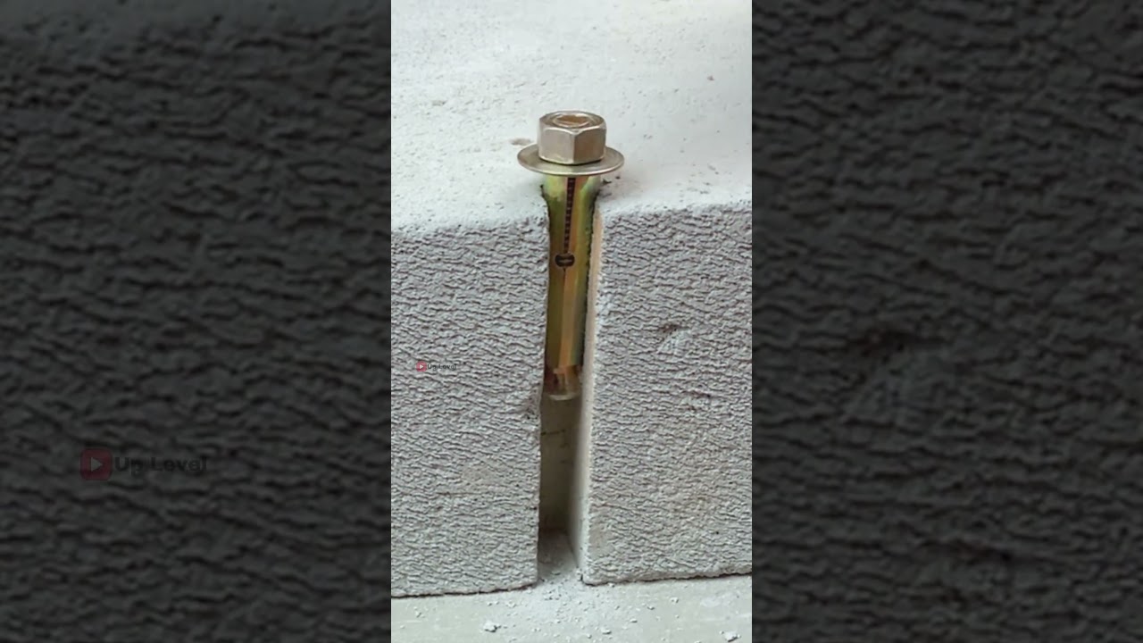 How to Install Anchor Bolts Properly in Lightweight Concrete or Brick Walls! 🔩 #DIYFix