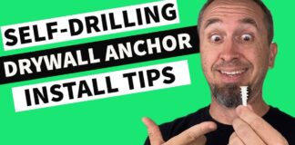 Self Drilling Drywall Anchor Installation to Hang Heavy Items