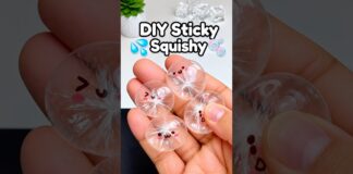 🫧 DIY Sticky Squishy! 💦 How to Make Cute Satisfying Squishy✨#DIY #Squishy #DIYCrafts #PaperSquishy
